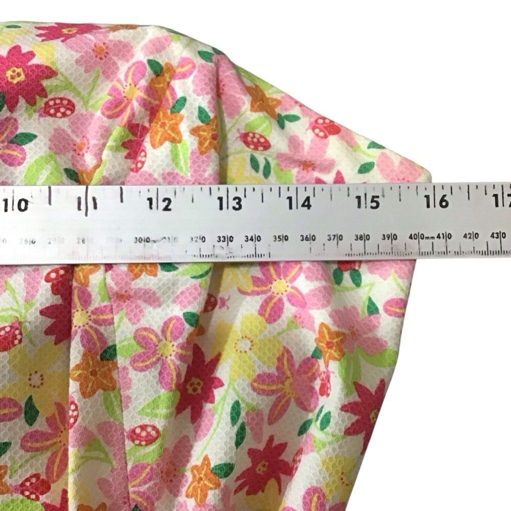 Lilly Pulitzer Pink Floral Strapless Scalloped Hem Dress 8 - Picture 8 of 11
